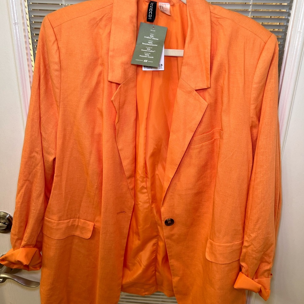 H&M Vibrant Orange Blazer